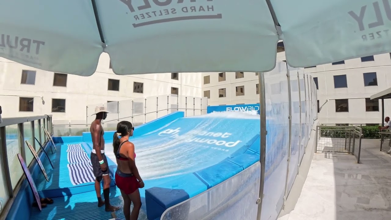 X4 Insta360 Las Vegas Surf Planet Hollywood Resort FlowRider Water Attraction Ride 8k 2024