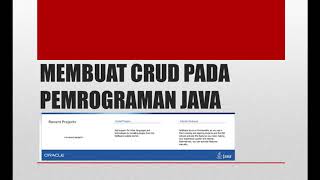 Cara Membuat CRUD Pada Pemrograman Java | Tahap 1 Insert Data