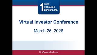 Information First Resource Bancorp Inc. (OTCQX: FRSB): Virtual Investor Conferences News