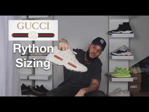 WATCH BEFORE YOU BUY. GUCCI RHYTON SNEAKERS SIZING. - YouTube