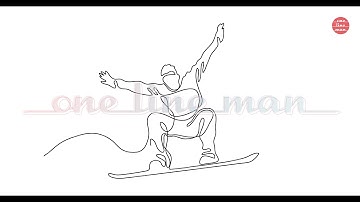 One Line Drawings: Fitness and Sport. Continuous line vector art animated as self-drawing line.