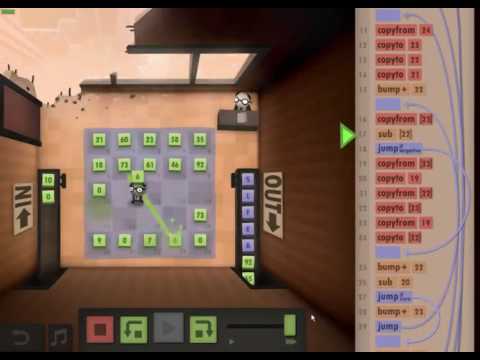 Human Resource Machine - Bubble Sort (final level solution)