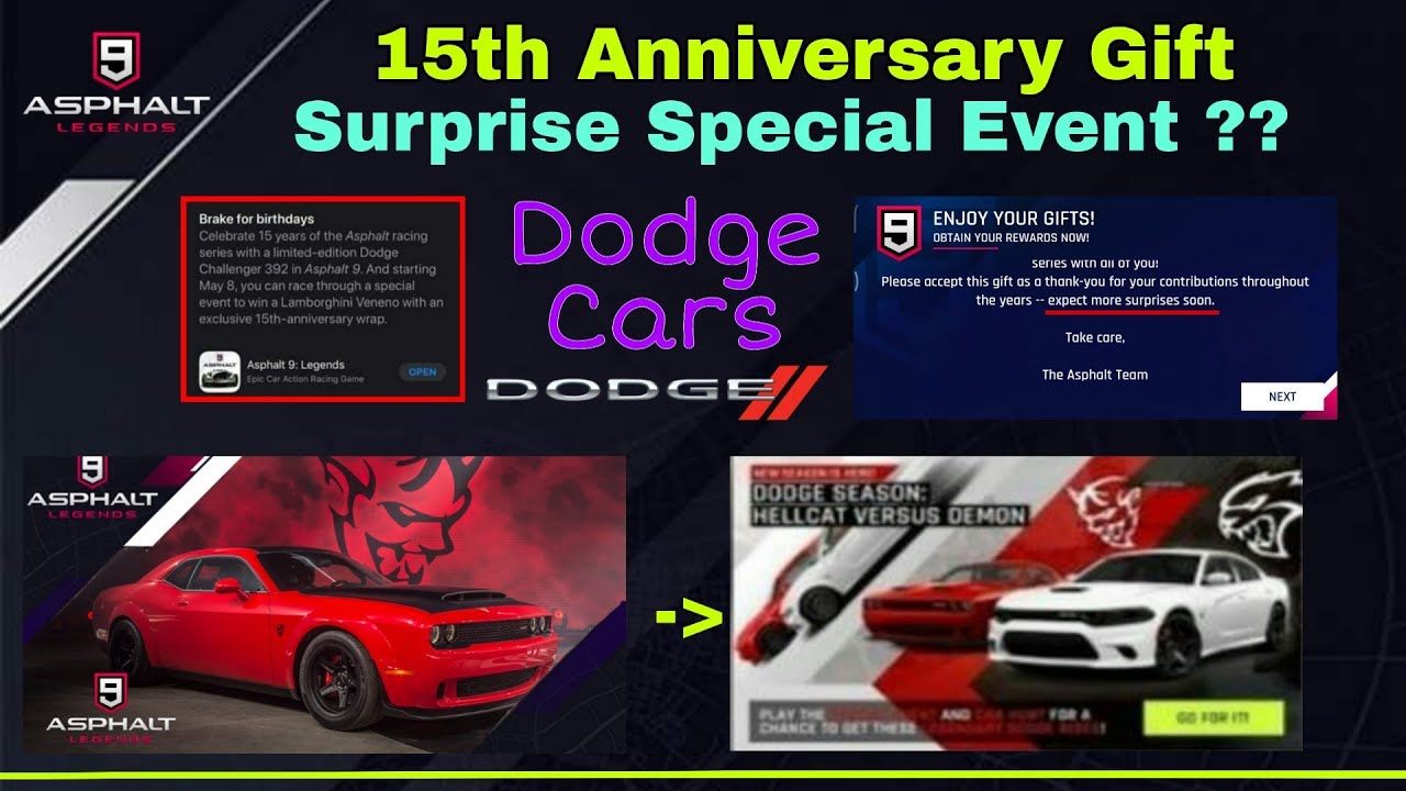 Asphalt 9 - 15th Anniversary Celebration | Dodge Demon ...