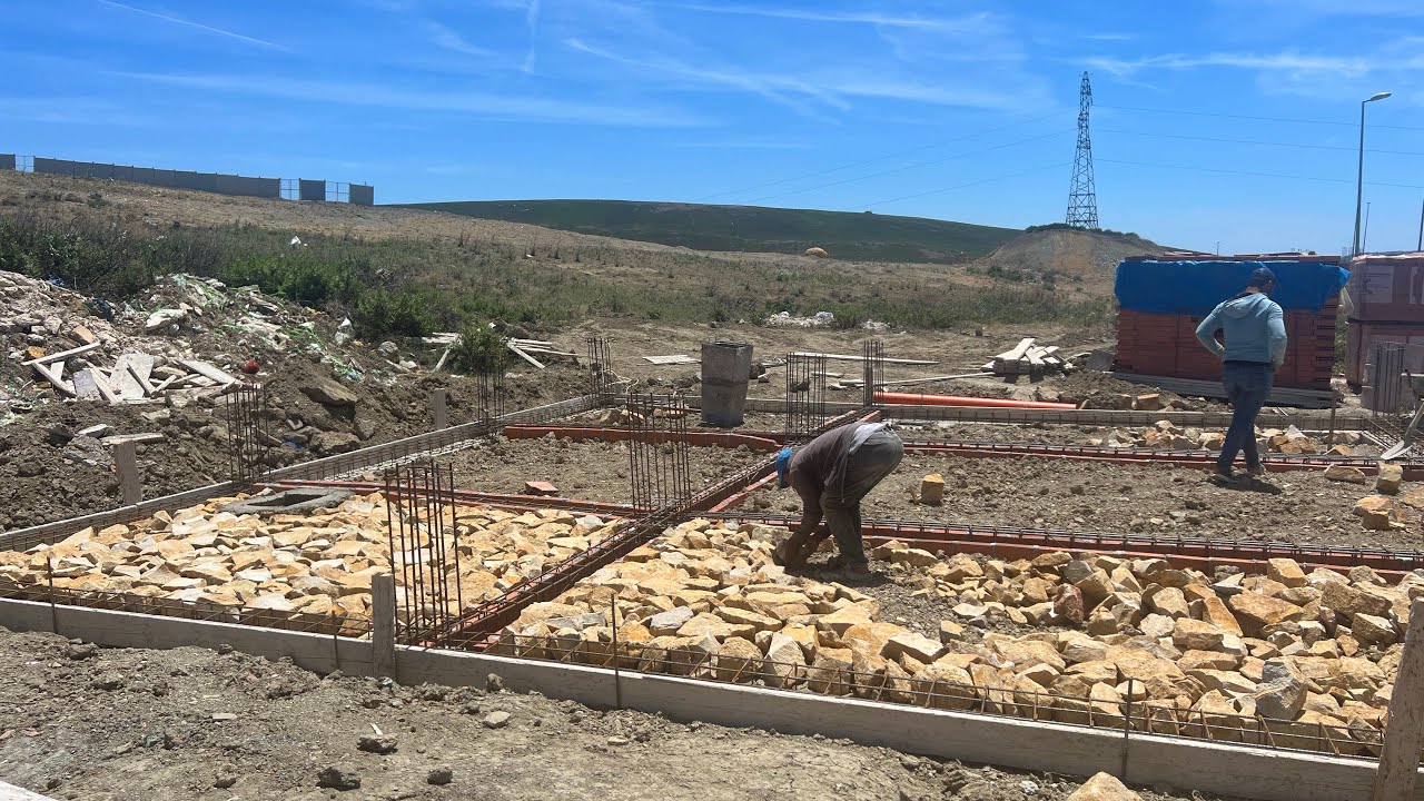 كاشاركو معكم مرحلة بناء طبلة الارض ديل قطعة دو 💯 متر مع البناء عبد الهادي