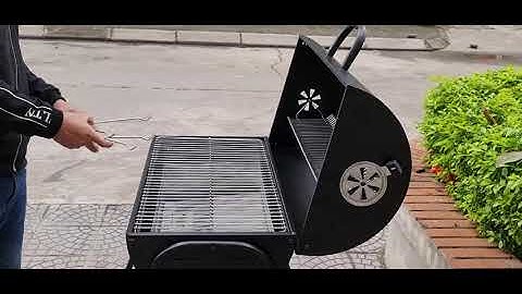 Bếp nướng ngoài trời sân vườn barel có nắp đậy