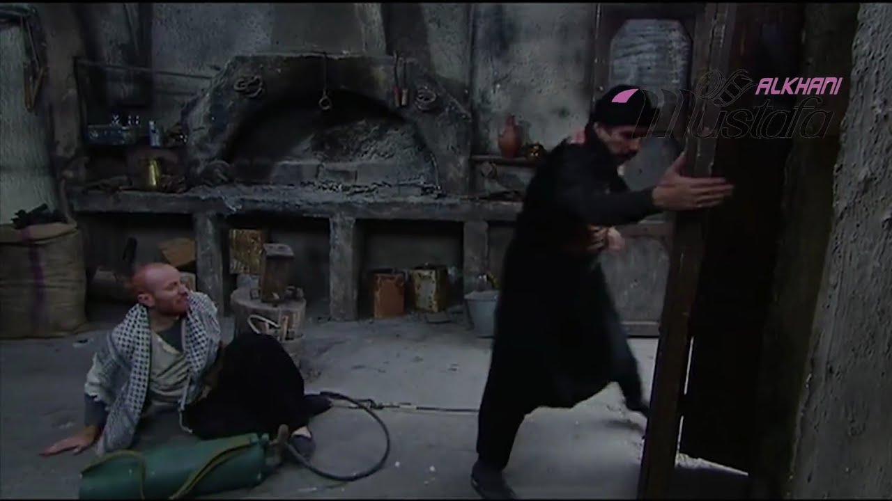 العكيد يضرب النمس كف ويحبسه داخل الدكانة ، باب الحارة ٤ مصطفى الخاني ، علي كريم