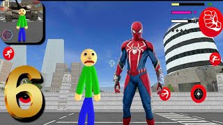 Baldi Stickman - Spiderman Stickman Rope Hero Gangster City New Update 😍 #6 Android Gameplay