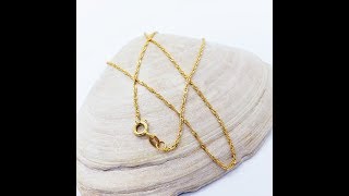 22K Solid Yellow Gold Chain Necklace Singapore Twisted Curb Hallmark 916 THIN screenshot 5