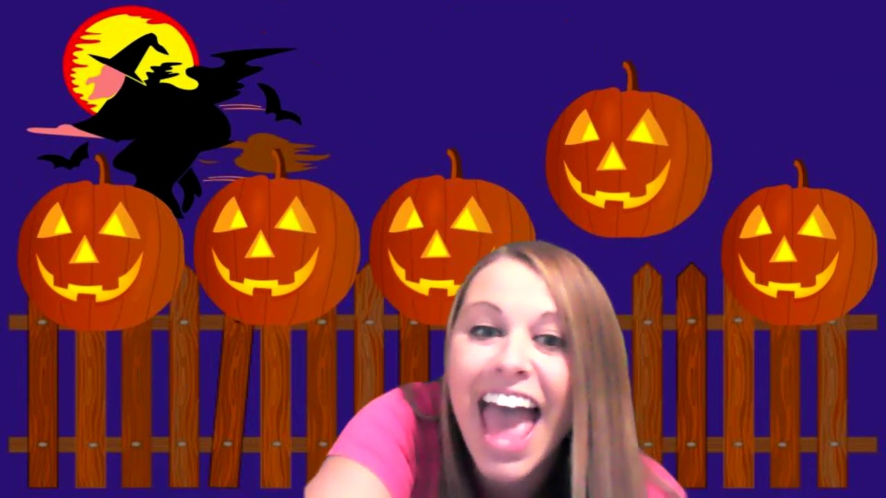 5 Little Pumpkins Sitting on a Gate - YouTube