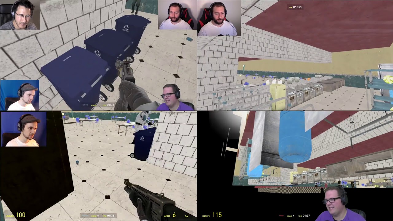 Four Way Play Prop Hunt Stuck Lies w Markiplier, LordMinion 777