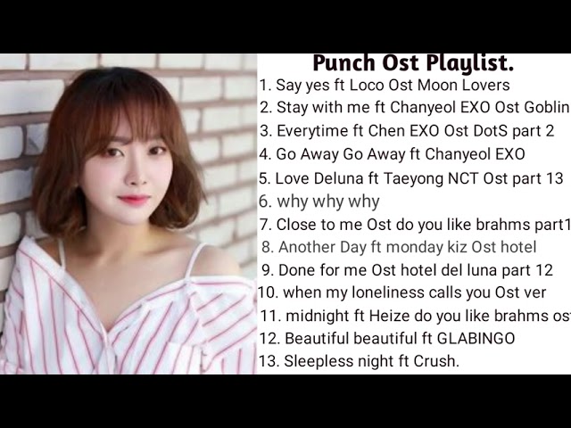 [PLAYLIST] Punch Ost  Playlist, K-Drama ost sing by punch. class=