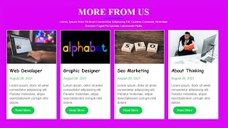 how to make a blog post section with html and css.
