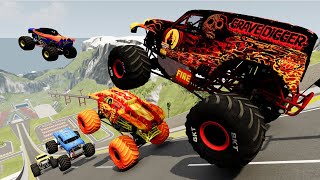 Epic High Speed Monster Truck Jump And Crashes #58 | BeamNG Drive | BeamNG ASna