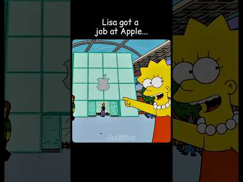 Lisa got a job at Apple 📱🍎 #simpsons #cartoon #funny thumbnail