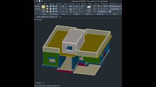 simple floor plan 3d view in Autocad #2dplan #architecture #3dplan #cadquery #dwg #autocadlt#autocad