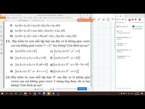 Video Đại số tuyến tính - B9: Bài tập kiểm tra không gian... - youtube