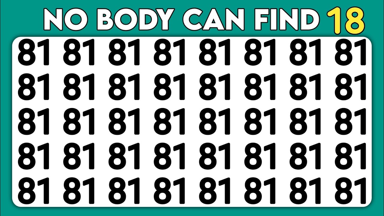 Find The Odd One Out -Test Your Observation Skills Accuracy|Number & Letter Edition-Easy to Extreme