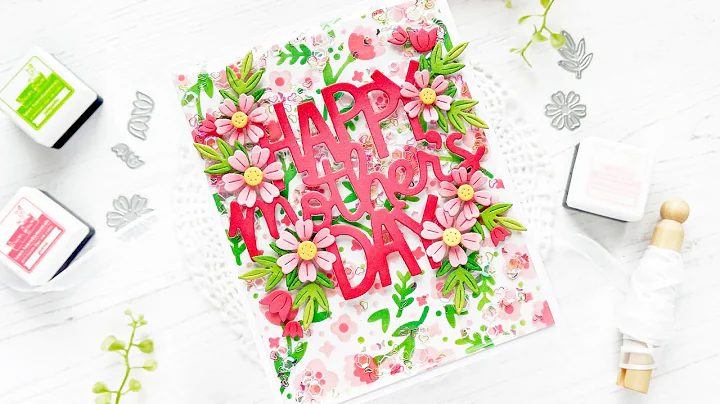 Floral infinity shaker card with Caly