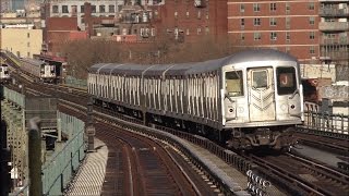 NYC Subway HD 60fps: Morning Rush Hour on The J, M, Z [Jamaica El] @ Lorimer Street & Flushing Ave