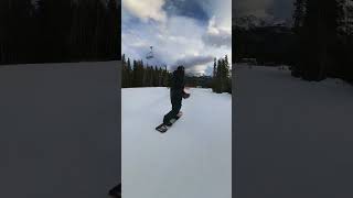 Snowboarder's Sudden Encounter with a Deer