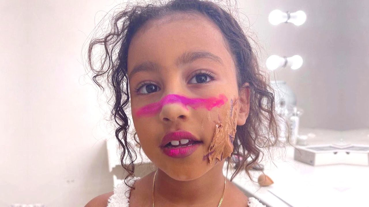 North West Tests BIZARRE Makeup Look YouTube
