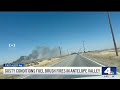 Gusty conditions fuel brush fires in Antelope Valley