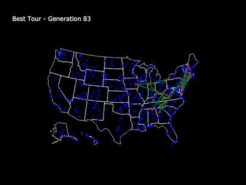 🎥 Visualizing a Genetic Algorithm in Action: USA Travel Itinerary Optimization 🇺🇸