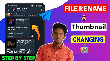 How to Rename files in Telegram with Custom thumbnail 🤖File renamer bot/TechMagazine