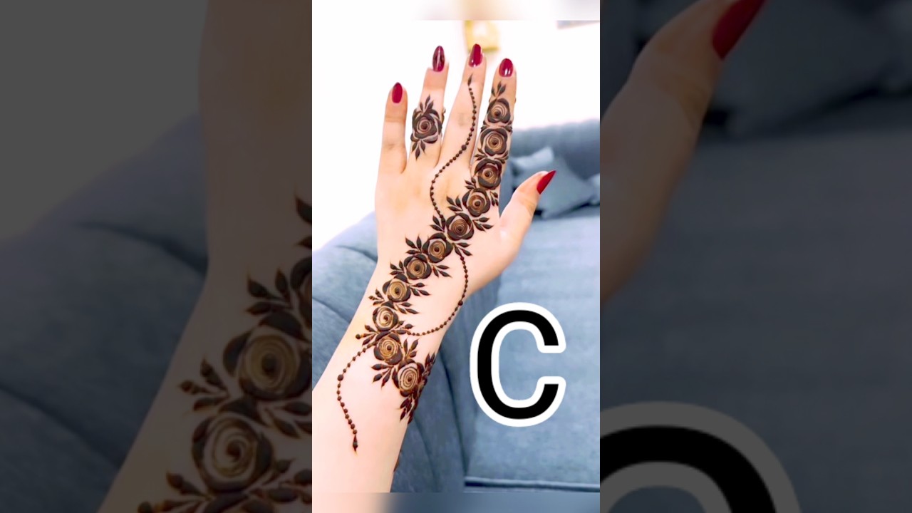 Letter Mehndi Designs Easy ✨️ 😍 💕 