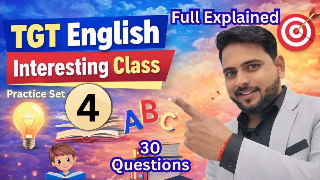 Practice TGT English Class || with Explanation| Practice Set 4 | Amit Sir | Competition Conservatory