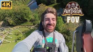 Pantheon Reverse POV (4K 60FPS), Busch Gardens Williamsburg Intamin Launch Coaster | Non-Copyright