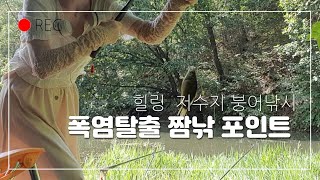 ep. 경산저수지 탐방낚시, 무더위를 날려줄 오지 계곡지 붕어낚시