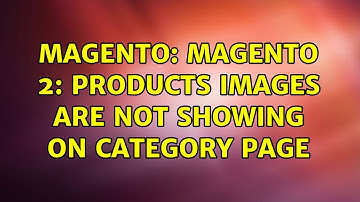 Magento: Magento 2: Products images are not showing on category page