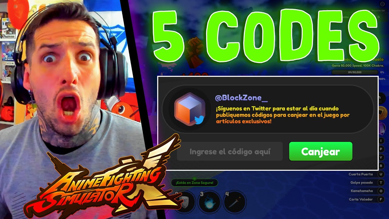 5 codigos de anime fighting x codes roblox youtube