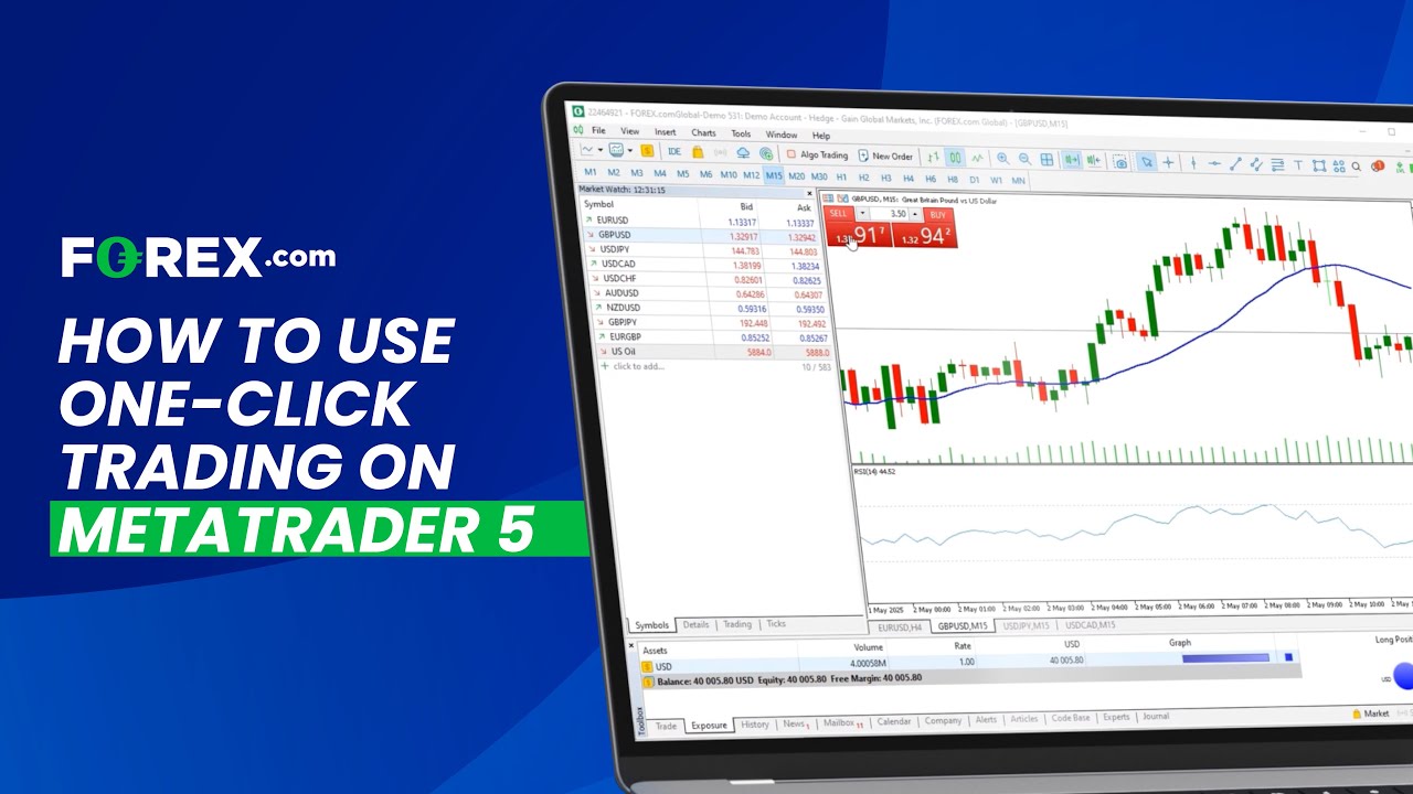How to Use One-Click Trading on MetaTrader 5 | FOREX.com - YouTube