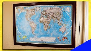 World Travel Map with Pins Review - Great Conversation Starter!