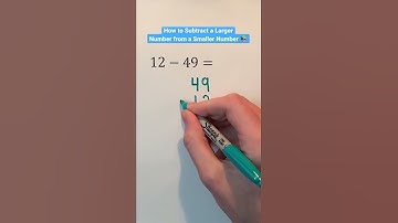 Subtracting Larger Numbers from Smaller Numbers #Shorts #math #maths #mathematics #lesson #howto