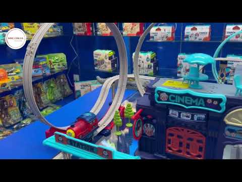 Дитячий ігровий набір залізничний трек у валізі будиночку двері відкриваються 217 предметів поїзд станція звук, видео 1