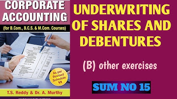 sum no 15-UNDERWRITING OF SHARES AND DEBENTURES // #corporate accounting