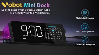 Vobot Mini Dock: Docking Station w/ Screen & Built-in Apps