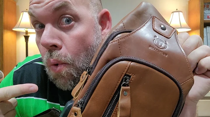 Review for BULLCAPTAIN Genuine Leather Sling Bag with USB Charging Port