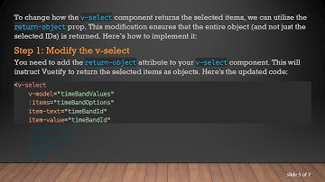 Get Selected Items as a JSON Object from Vuetify