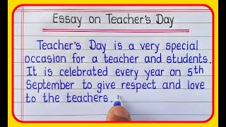 Essay On Teachers Day In English writing