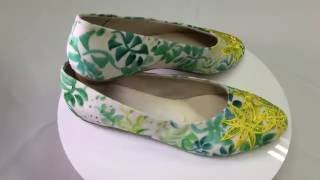 フラットシューズ おしゃれ 綺麗 刺繍パンプス