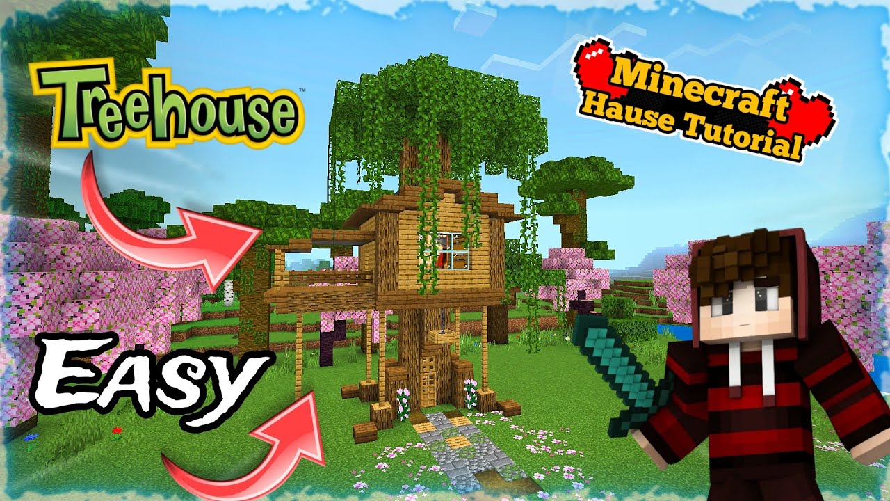 Minecraft Treehouse Tutorial Youtube Treehouse tutorial 🏠 |Minecraft house tutorial |tree house #minecraft ...