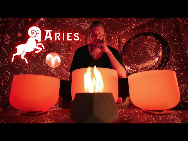 Aries Sound Bath | Zodiac Meditation Music | Horoscope Fire Sign | Singing Bowls | Power, Confidence class=