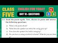 Class 5 English Unit 10: Poem: The Swing | Questions &amp; Answers | New Curriculum 2026