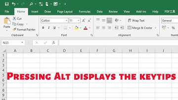 How to access the ribbon using your keyboard in Excel