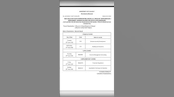 Calicut University 2025 June BBA Exam Timetable 2025 #shortvideo #exam #calicutuniversity #shorts