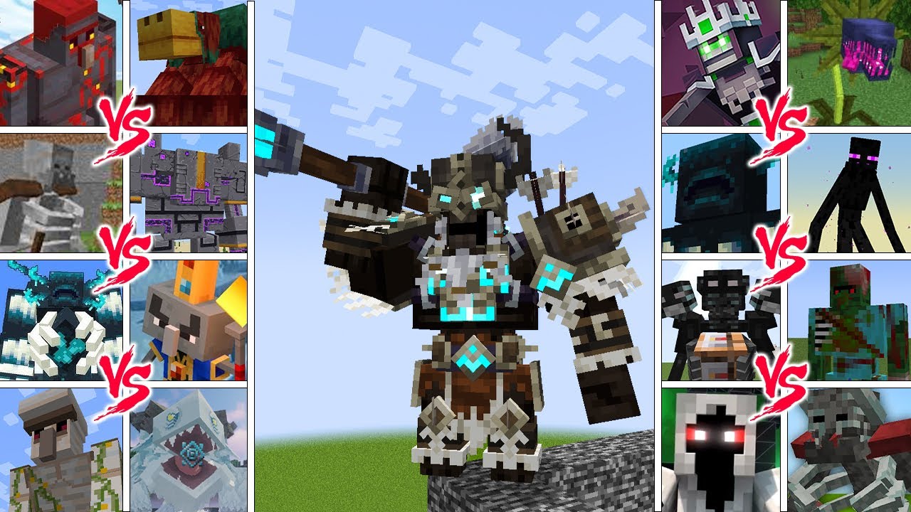 Aptrgangr vs All Minecraft Bosses - Minecraft Mob Battle - YouTube